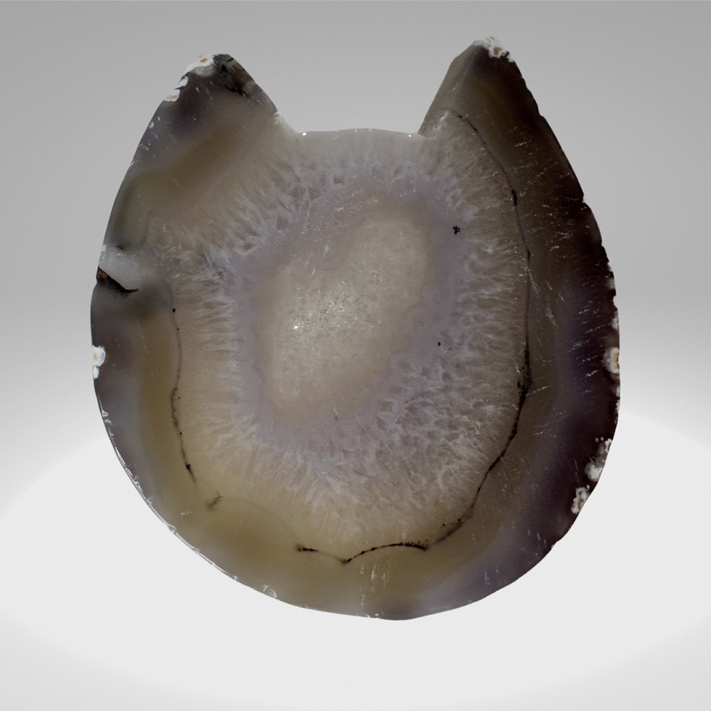 Agate druzy natural stone crystal ( cat head shape) - Picture 6 of 9